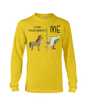 Load image into Gallery viewer, Funny Difference Between Me And Other Psychotherapists Unicorn And Horse Unisex Long Sleeve
