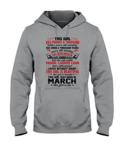 Load image into Gallery viewer, This Girl Has Fought A Thousand This Girl Was Born In March Hoodie
