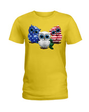 Load image into Gallery viewer, Lovely Phone Case Three Owl With US Flag Gift For Owl Lovers Ladies Tee
