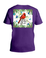 Load image into Gallery viewer, Scarlet Macaw With Butterflies I Am Always With You Gift For Lover Guys V-Neck
