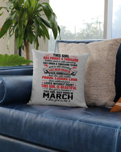 Load image into Gallery viewer, This Girl Has Fought A Thousand This Girl Was Born In March Pillow Cover
