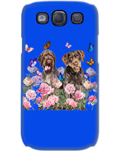 Load image into Gallery viewer, German Wirehaired Pointer With Peonies Gift For Dog Lovers Phone case
