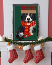Load image into Gallery viewer, Santa Border Collie In Stock Gift For Dog Lovers Vertical Poster
