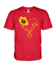 Load image into Gallery viewer, Black Phone Case Sunflower Faith Gift For Christians Guys V-Neck

