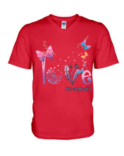 Load image into Gallery viewer, Love Butterflies Grandma Life Gift For Grandma Guys V-Neck

