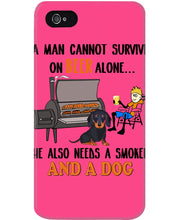 Load image into Gallery viewer, A Man Loves Beer And Dachshund Gift For Dog Lovers Phone case
