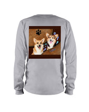 Load image into Gallery viewer, Corgi Paws Pattern Dog Mom Custom Name Gift For Manada Unisex Long Sleeve
