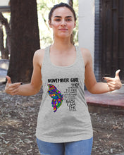 Load image into Gallery viewer, Birthday Gift For November Girl They Whispered To Her You Cannot Withstand The Storm Ladies Flowy Tank
