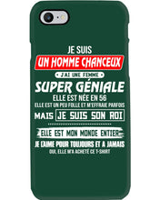 Load image into Gallery viewer, Je Suis Un Homme Chanceux J'ai Line Femme Custom Design Je Suis Son Roi Phone case
