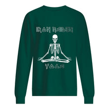 Load image into Gallery viewer, Yoga Iron Skeleton Dark Blue Background Gift For Men Sweatshirt
