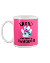 Load image into Gallery viewer, Easily Distracted By Dogs And Dragonflies Gift For Dog Lovers Mug
