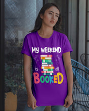 Load image into Gallery viewer, Vintage Funny My Weekend Booked Gift For Book Lovers Guys Tee
