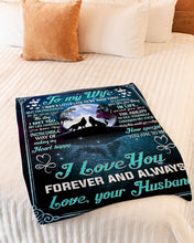 Load image into Gallery viewer, Howling Wolves Incredible Way Of Making My Heart Happy Husband Gift For Wife Fleece Blanket
