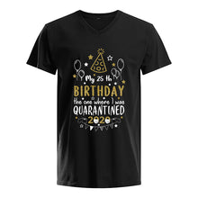 Load image into Gallery viewer, Vintage Funny My 45th Birthday The One Where I Was Quarantined Guys V-Neck
