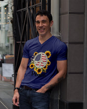 Load image into Gallery viewer, Peace Sign Sunflower Birthday Gift For Girls Guys V-Neck
