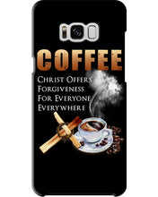 Load image into Gallery viewer, Coffee Christ Offers Forgiveness For Everyone Everywhere Phone case
