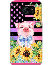 Load image into Gallery viewer, Pig America Flag Sunflower Special Custom Design Phone case
