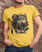 Load image into Gallery viewer, Native Wolf Gift For Wolf Lovers Guys Tee
