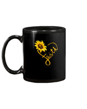 Load image into Gallery viewer, Black Phone Case Sunflower Faith Gift For Christians Mug

