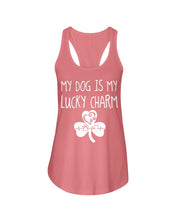 Load image into Gallery viewer, My Dog Is My Lucky Charm Trending Gift For Dog Lovers Ladies Flowy Tank

