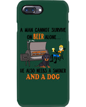 Load image into Gallery viewer, A Man Loves Beer And Dachshund Gift For Dog Lovers Phone case
