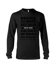 Load image into Gallery viewer, Désolé Cet Homme Est Déjà Pris Par Une Femme De Mars Birthday Gift Unisex Long Sleeve
