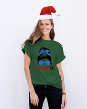 Load image into Gallery viewer, Firefighter Make You Life Safe Lady With Blue Ribbonhead Gift For Women Guys Tee
