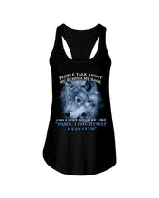 Load image into Gallery viewer, People Talk About Me Behind My Back And I Just Sit Here Like Ladies Flowy Tank
