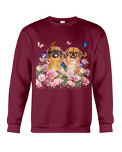 Load image into Gallery viewer, Pekingese With Peonies Gift For Dog Lovers Sweatshirt
