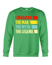 Load image into Gallery viewer, Vintage Funny Librarian The Man The Myth The Legend Gift For Friends Sweatshirt
