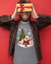 Load image into Gallery viewer, Funny Golden Retrievers Sleep In Red Boots Gift For Dog Lovers Guys Tee
