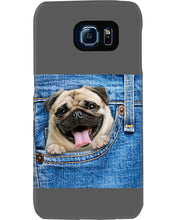 Load image into Gallery viewer, baby Pug In Denim Pocket Gift For Dog Lovers Phone case
