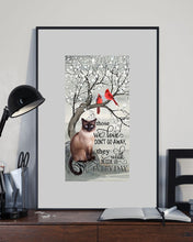 Load image into Gallery viewer, Siamese Cat Red Cardinals Those We Love Vertical Poster
