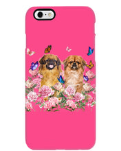 Load image into Gallery viewer, Pekingese With Peonies Gift For Dog Lovers Phone case
