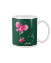 Load image into Gallery viewer, Butterfly Faith Breast Cancer Awareness Meaningful Gift Mug
