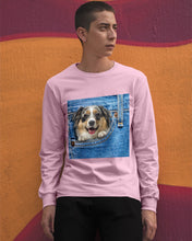 Load image into Gallery viewer, Australian Shepherd In Denim Pocket Gift For Dog Lovers Unisex Long Sleeve

