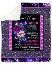 Load image into Gallery viewer, Gift For Mama You Are The World  Special Custom Design Sherpa Blanket
