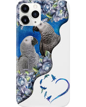 Load image into Gallery viewer, Magical Gray Couple African Parrot Gift For Bird Lovers Phone case
