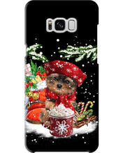 Load image into Gallery viewer, Yorkshire Terrier Loves Drinking Hot Latte Gift For Dog Lovers Phone case
