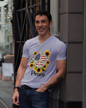 Load image into Gallery viewer, Peace Sign Sunflower Birthday Gift For Girls Guys V-Neck
