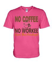 Load image into Gallery viewer, No Coffee No Workee Funny Paralegal    Special Unique  Custom Design Guys V-Neck
