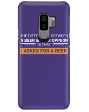 Load image into Gallery viewer, The Difference Between A Beer And Your Opinion Custom Design Phone case
