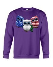 Load image into Gallery viewer, Lovely Phone Case Three Owl With US Flag Gift For Owl Lovers Sweatshirt
