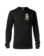 Load image into Gallery viewer, Golden Retriever In Pocket Special Custom Design For Dog Lovers Unisex Long Sleeve
