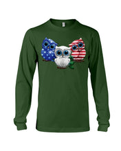 Load image into Gallery viewer, Lovely Phone Case Three Owl With US Flag Gift For Owl Lovers Unisex Long Sleeve
