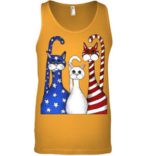 Load image into Gallery viewer, Cat Happy America  Independence's Day Special Custom Design Unisex Tank Top
