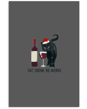 Load image into Gallery viewer, Cat Drink And Be Merry Meaningful Gift For Women Vertical Poster
