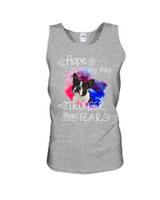 Load image into Gallery viewer, ln Boston Terrier Hope Is The Only Thing Gift For Dog Lovers Unisex Tank Top
