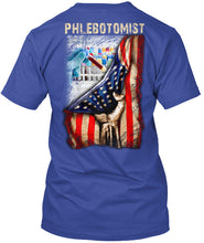 Load image into Gallery viewer, Philebotomist American Flag Special Custom Design Personalized Job Gift Guys Tee
