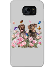 Load image into Gallery viewer, German Wirehaired Pointer With Peonies Gift For Dog Lovers Phone case
